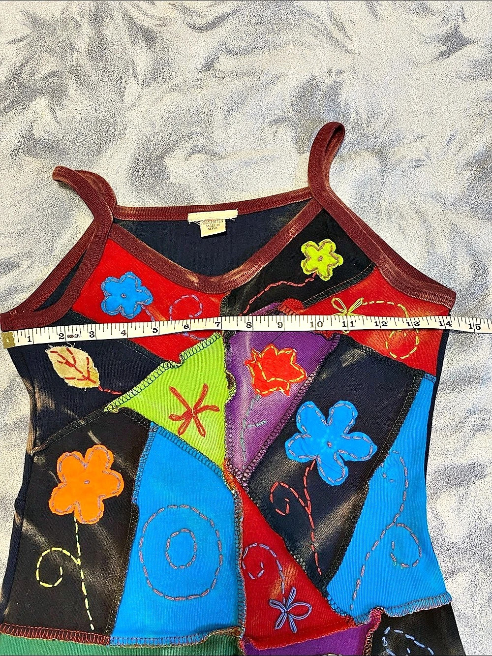 Multicolor & Black Patchwork Tank Top - Picture 3 of 5